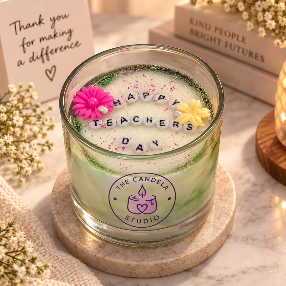 surprise message candle