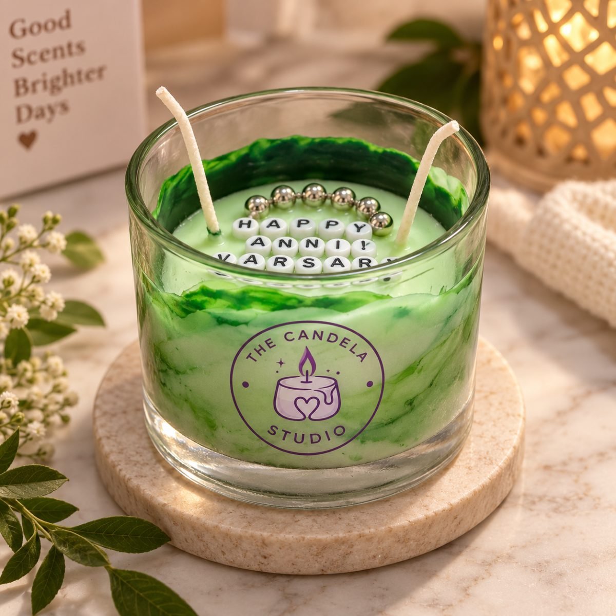 surprise message candle